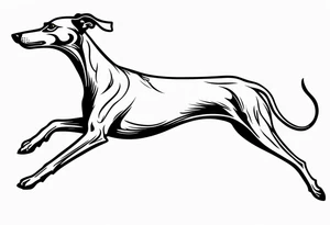 Running greyhound tattoo idea