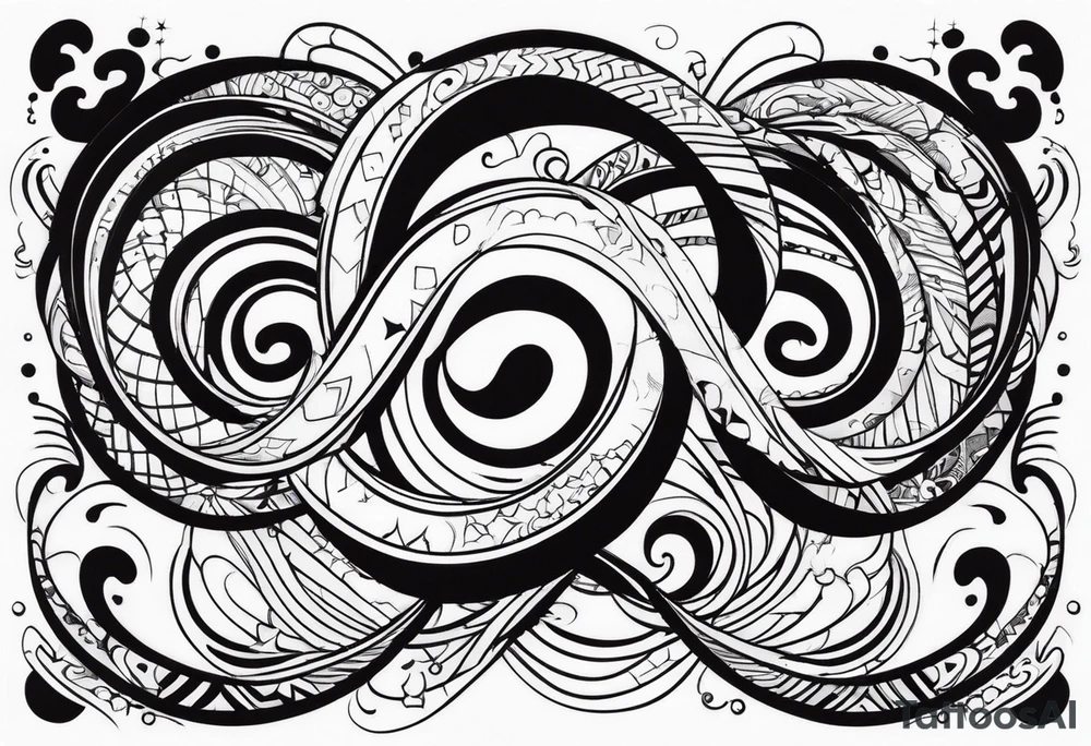 Infinity loop with p d tattoo idea