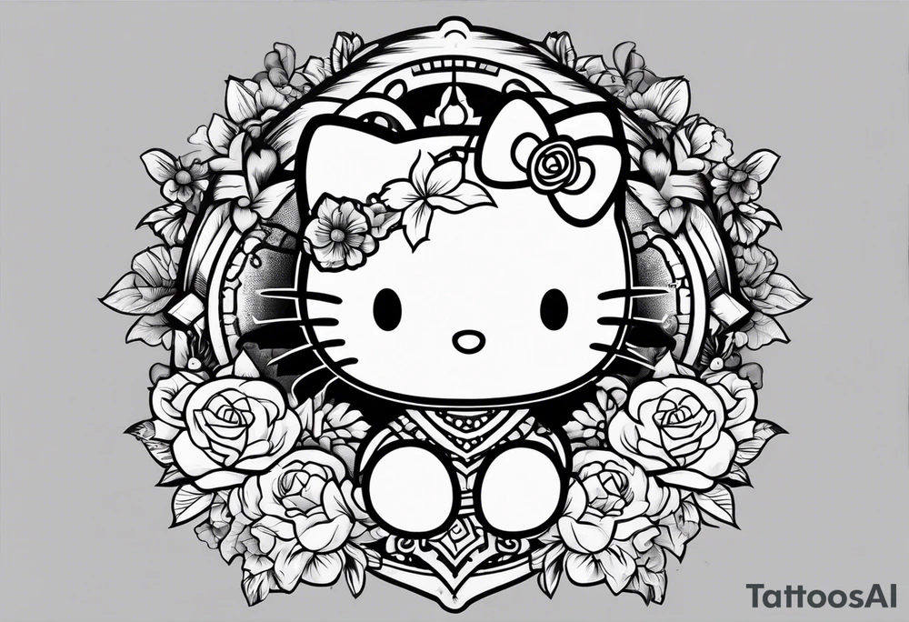 Hello kitty horor tattoo idea