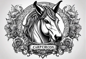 capricorn with sunglasses and shotgun tattoo idea