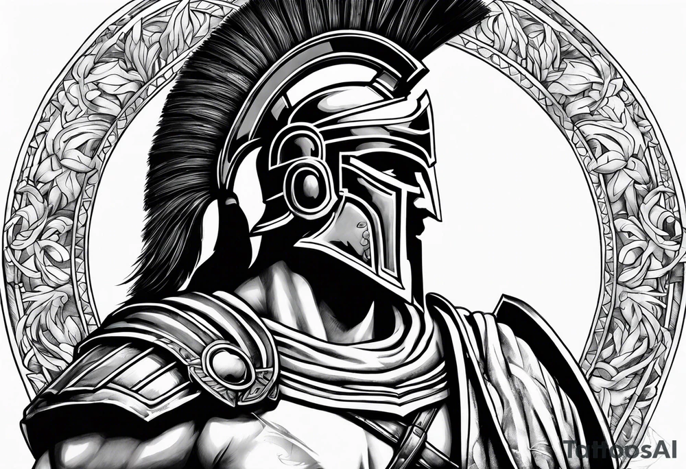 Spartan warrior tattoo idea