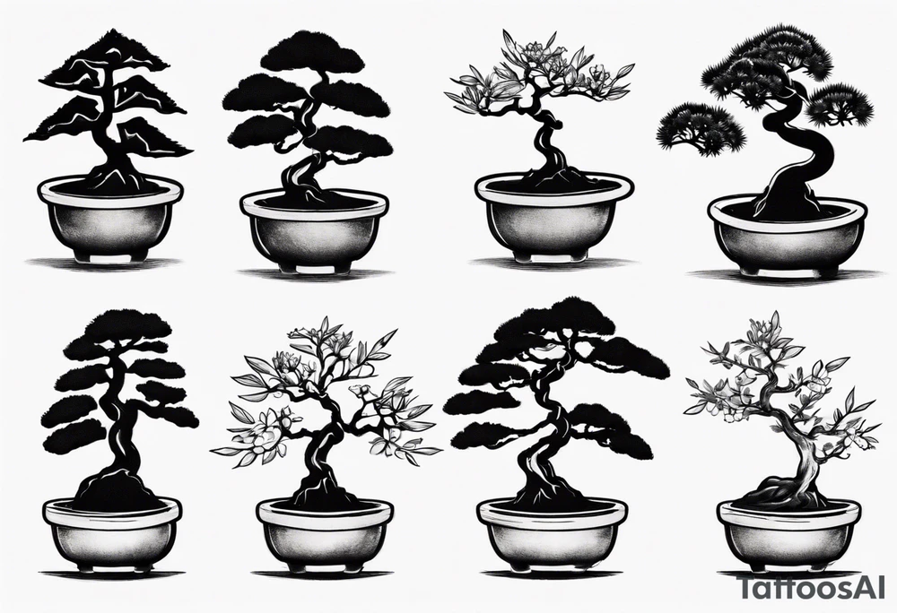 A tiny bonsai tree tattoo idea