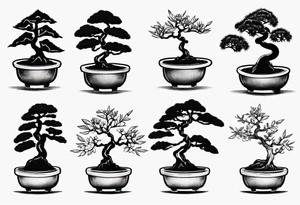 A tiny bonsai tree tattoo idea