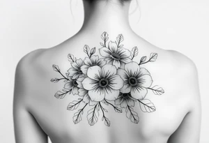 Flowers on your back woman tattoo idea