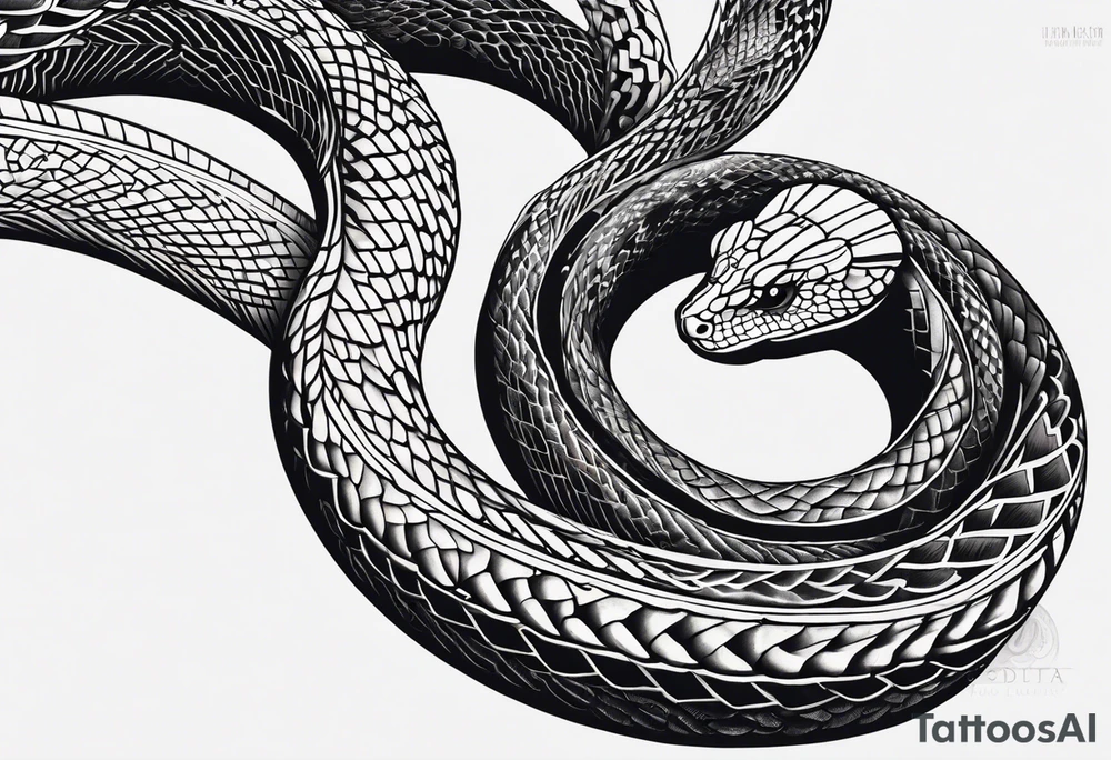 Mc Escher snake tattoo idea