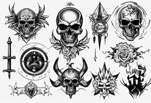 Sketches of black and black tattoo idea