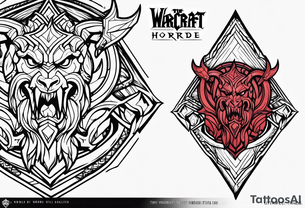 Horde logo world of warcraft tattoo idea