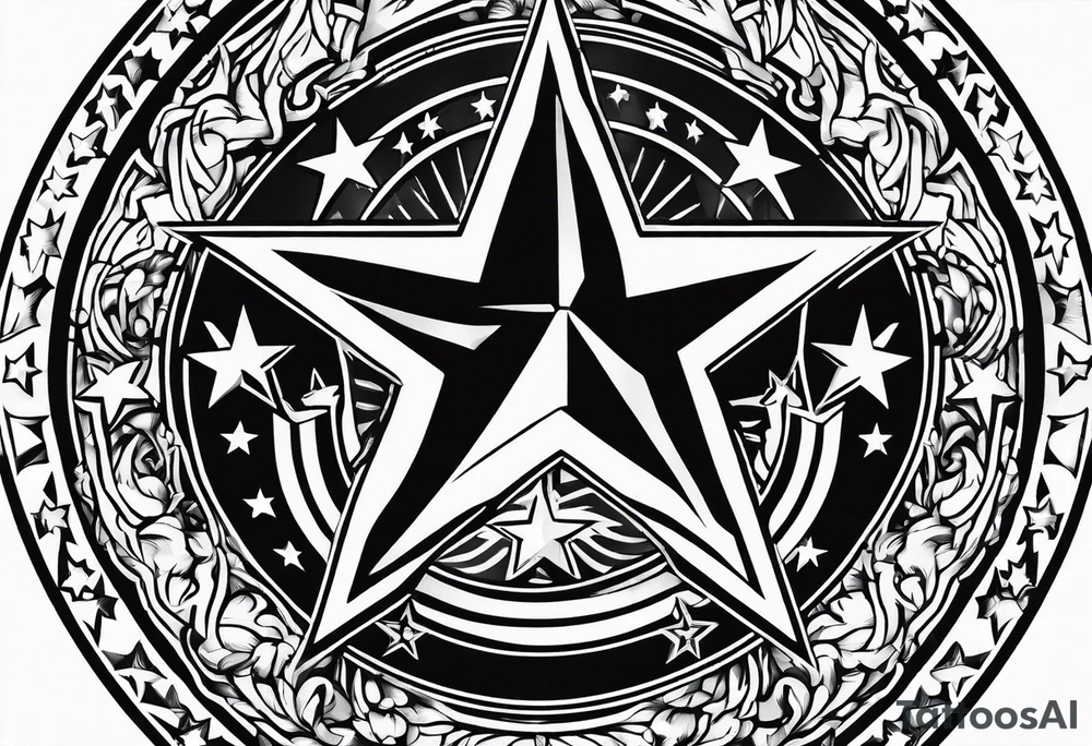 us army star tattoo idea