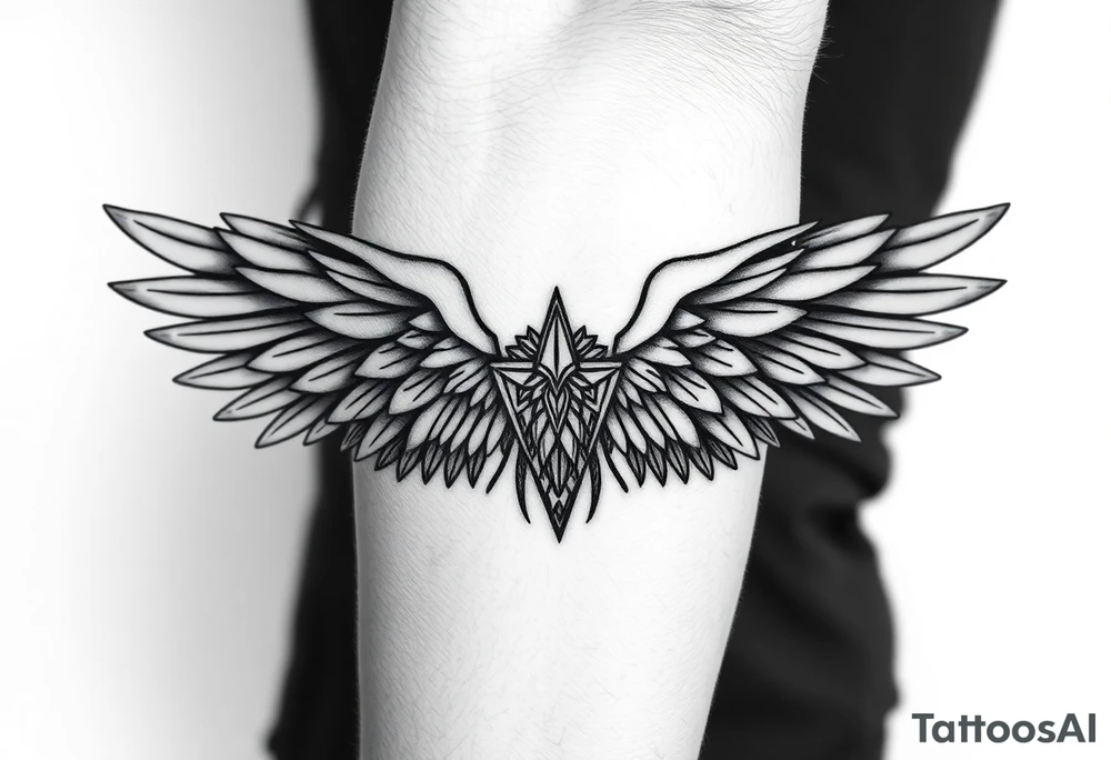 Freya norse goddess beautiful  full-body wings tattoo idea