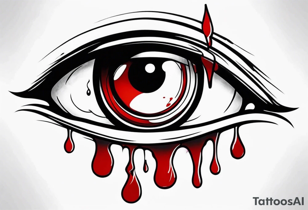 Blood crying eye tattoo design tattoo idea