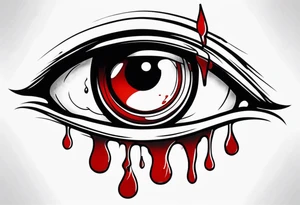 Blood crying eye tattoo design tattoo idea