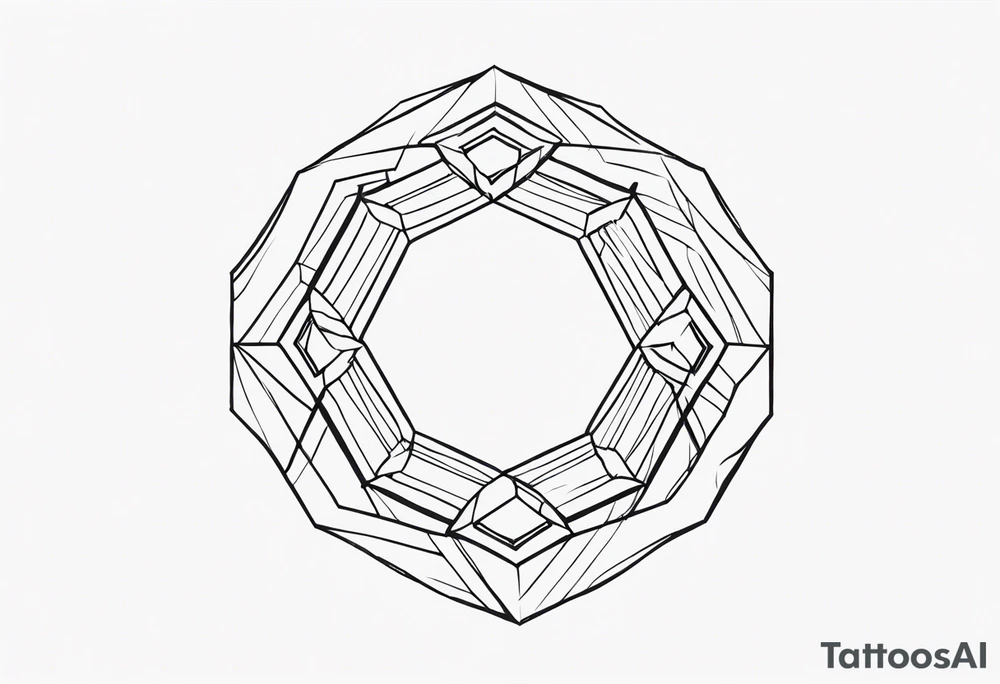 Draw a ring of hexagons tattoo idea