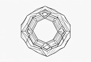 Draw a ring of hexagons tattoo idea