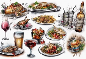restaurant by Antoine Blanchard tattoo idea