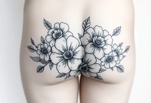 1, 2, and 4 
with flowers
for thigh for women tattoo idea