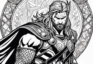 The Mighty Thor that looks like the Chris Hemsworth version tattoo idea