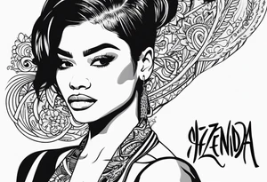 Spell Zendaya tattoo idea