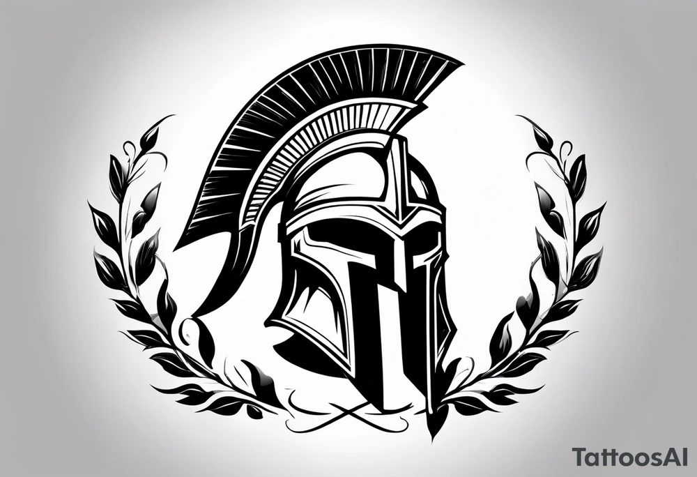 Spartan helmet tattoo idea