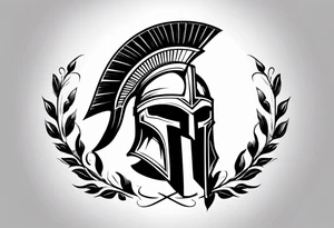 Spartan helmet tattoo idea