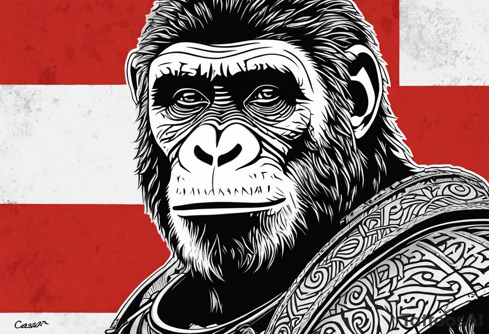 Caeser from the movie planet of the apes tattoo idea