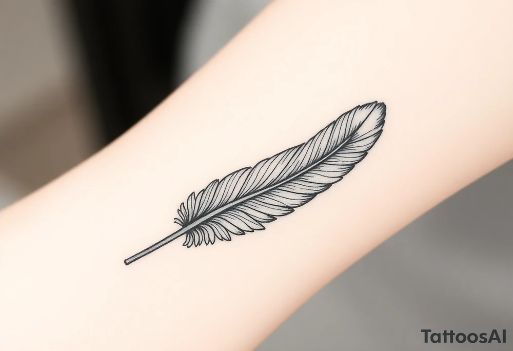 Poetry feather pen  and ink tattoo idea