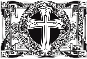 christian 
cross and caveman tattoo idea
