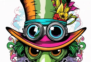 Mad hatter gas mask
Compass wonderland tattoo idea