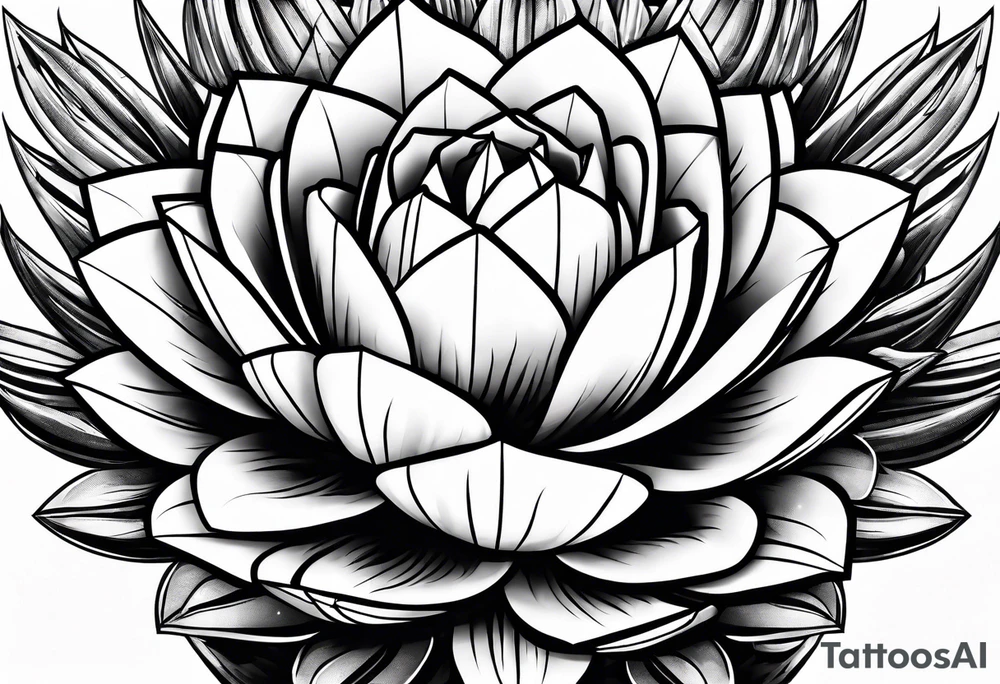 Molotov cocktail on an agave cactus tattoo idea