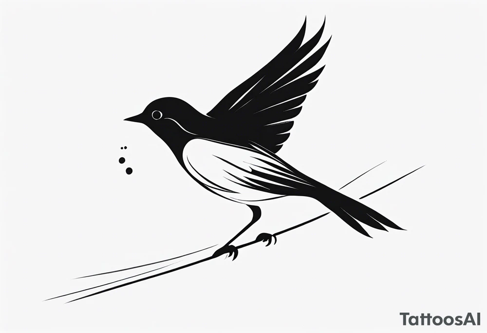 Semicolon Bird tattoo idea