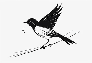 Semicolon Bird tattoo idea