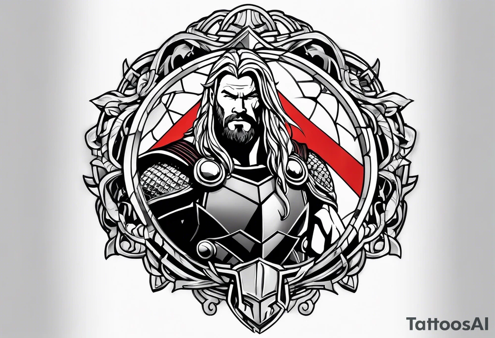 The Mighty Thor that looks like the Chris Hemsworth version tattoo idea