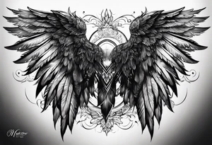 "one day, i am going to grow wings" with wings tattoo idea