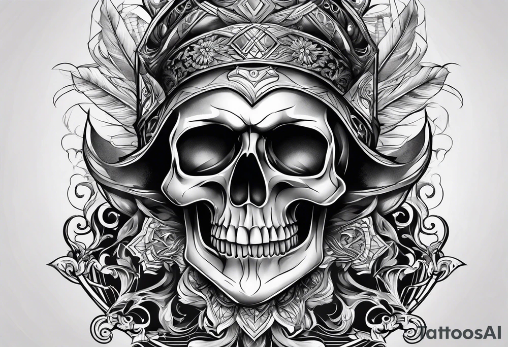 Smoke skull tattoo idea