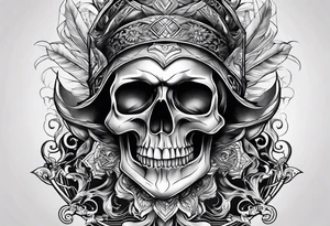 Smoke skull tattoo idea