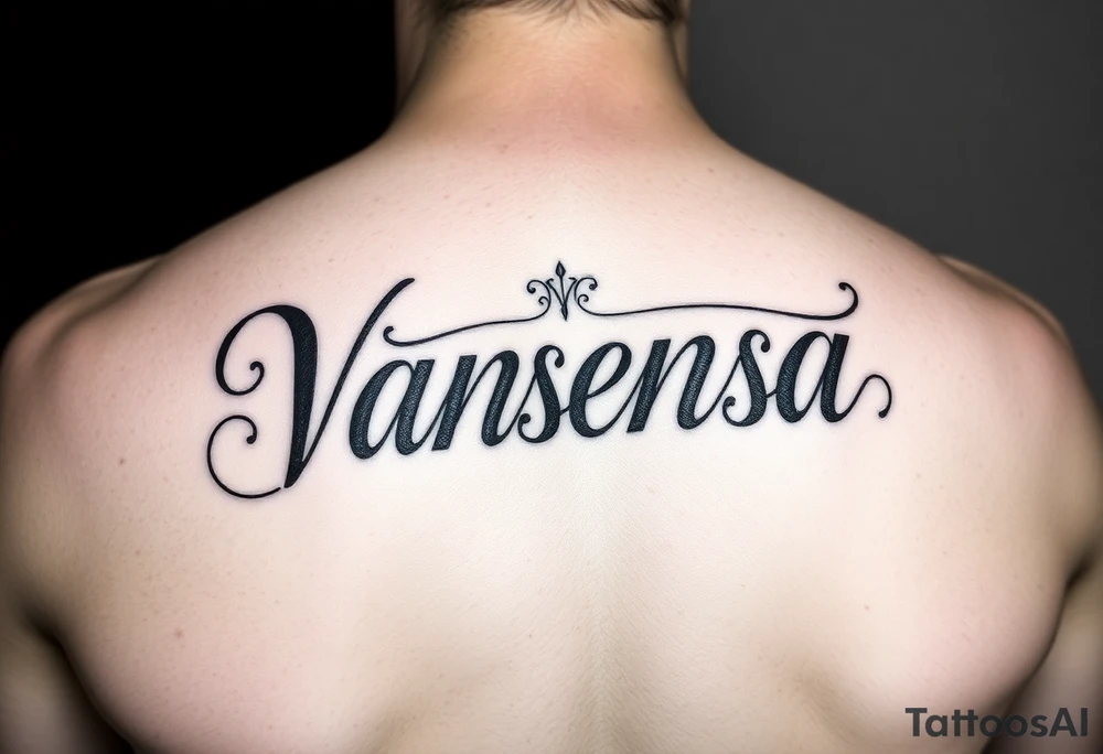 Name Vanessa tattoo idea