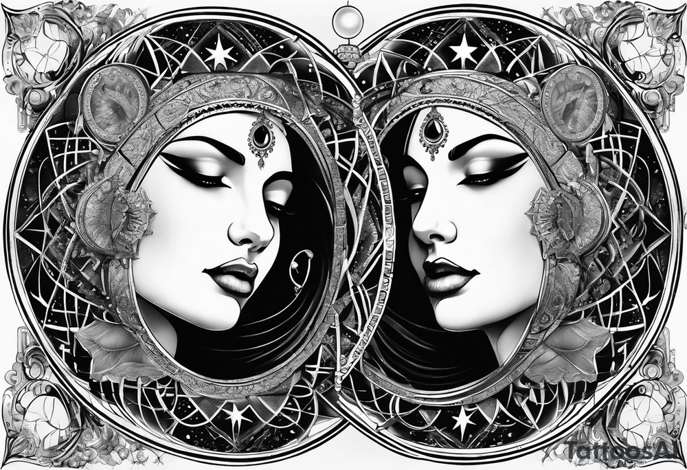 Astrology, Gemini, Natal Chart, angelic, soul mates, vision, third eye, armband tattoo idea