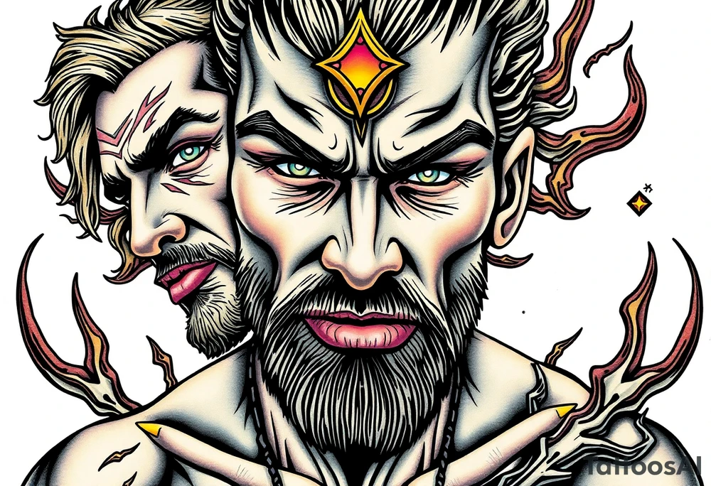 Pinup men tattoo idea