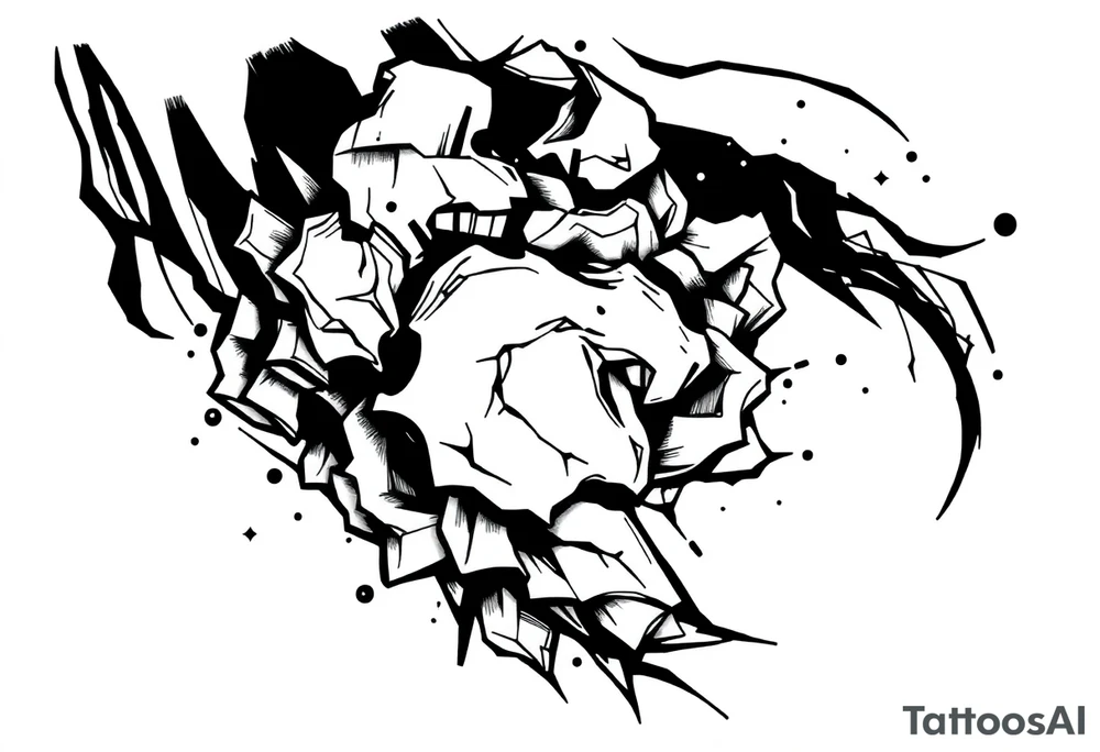 Confusion and pressure in thin lines tattoo idea