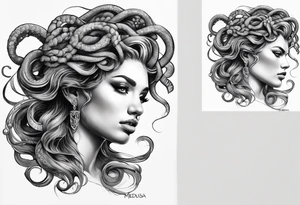 Medusa side view for forearm tattoo tattoo idea