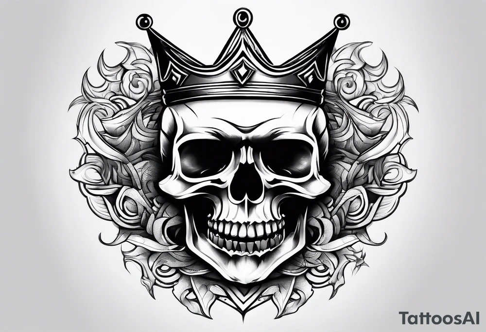 A pointy evil crown tattoo idea
