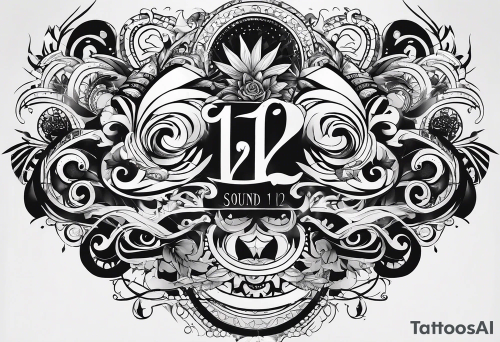Text “Sound of 1200€” tattoo idea