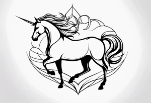 Whimsical Unicorn tattoo idea