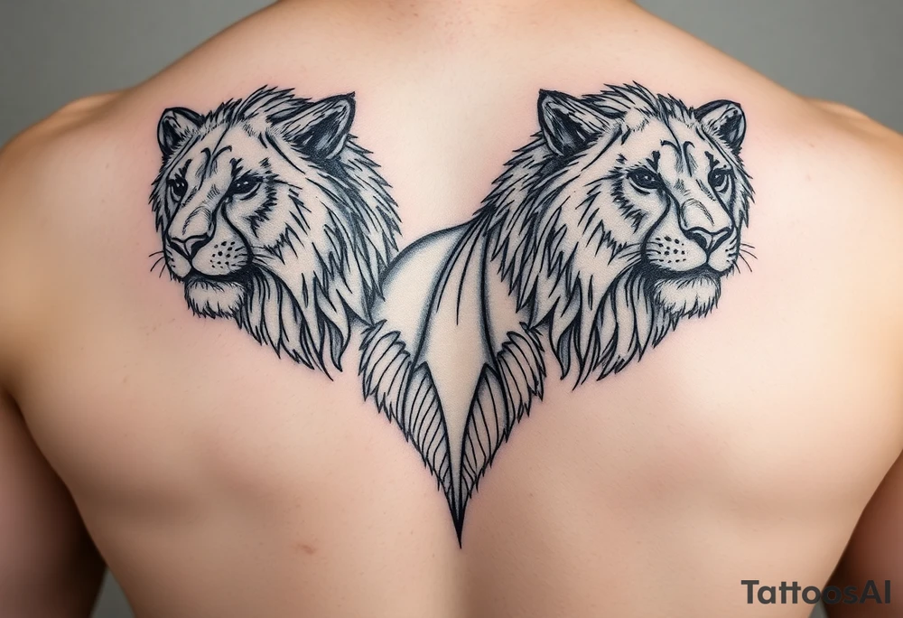 Pack of lions tattoo idea