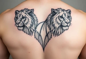 Pack of lions tattoo idea