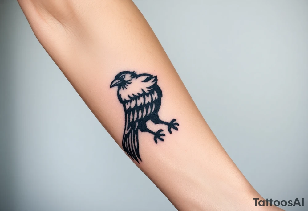 crow tribal tattoo idea