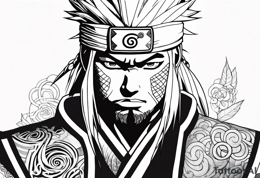 Sage mode jiraiya from the anime naruto tattoo idea