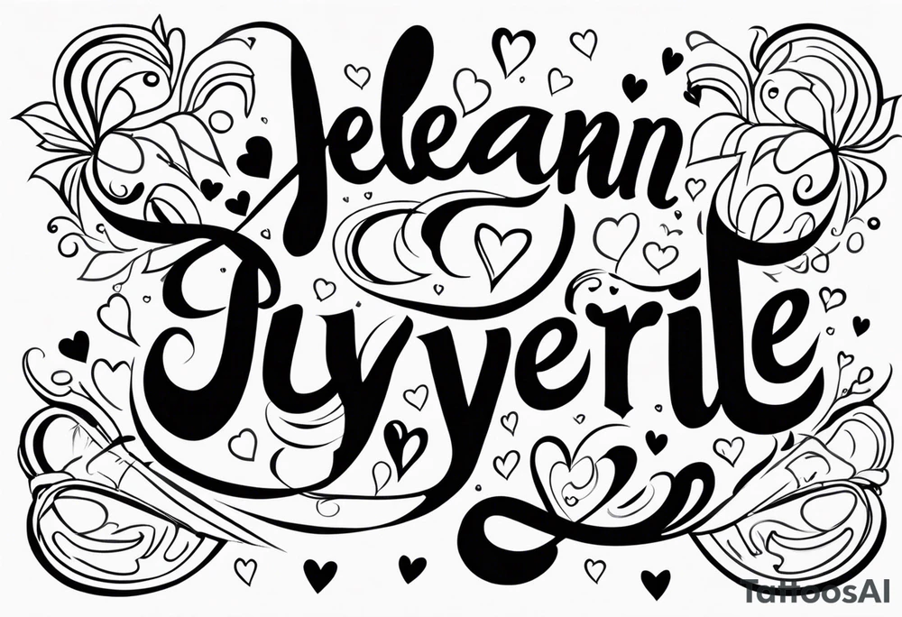 Jeylani Averie with hearts tattoo idea