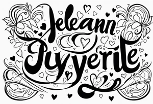 Jeylani Averie with hearts tattoo idea