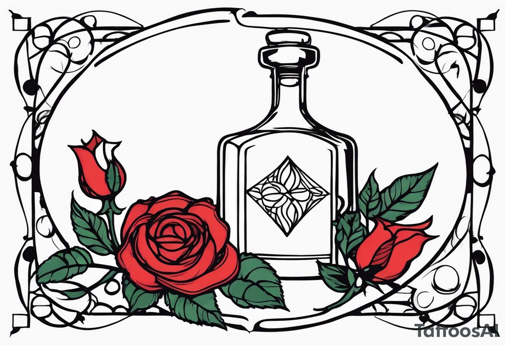 Rose 
Meer 
Flasche 
Dornen 
Seil
Kerze tattoo idea