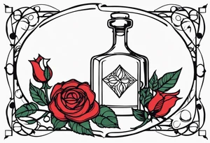 Rose 
Meer 
Flasche 
Dornen 
Seil
Kerze tattoo idea